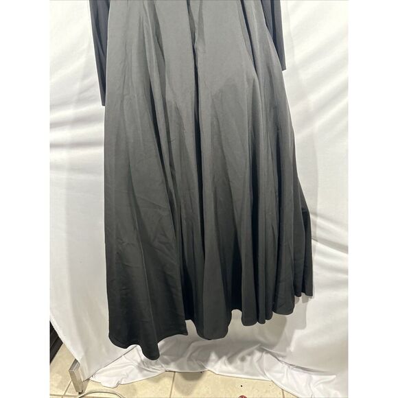 NWT MAC DUGGAL [ 16 ] 11832 Long Sleeve Taffeta 3D Flower Ball‎ Gown Black - Picture 15 of 15